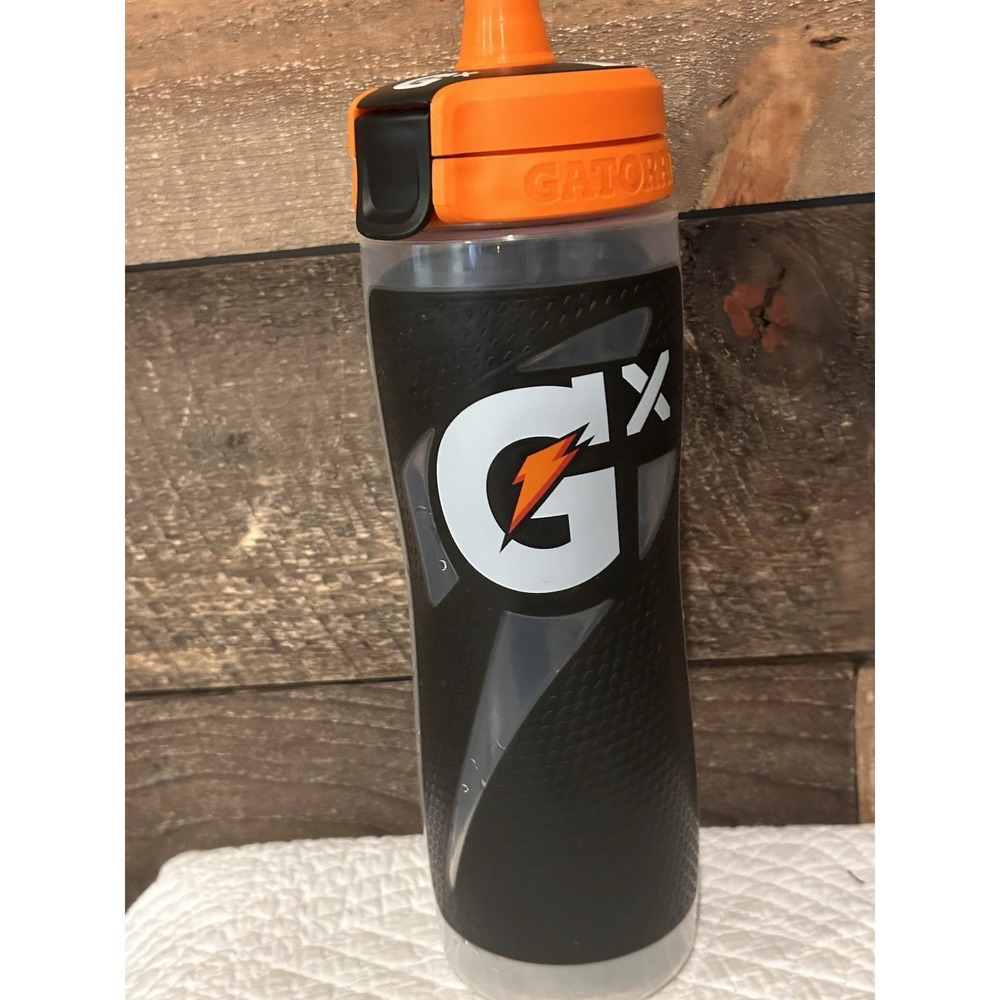 Gatorade Bottle Black GX Hydration System Non-Slip 30oz 887mL Squeeze Sports